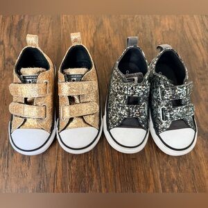 Toddler Glitter Converse Chuck Taylor Sneakers x 2: Sz 7